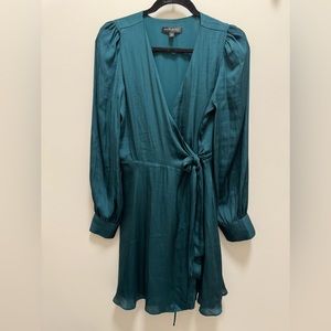 Banana Republic green satin dress